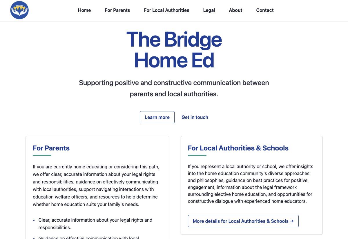 Client website screenshot